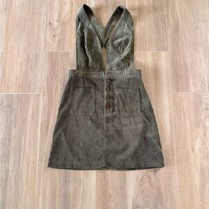 Love Riche Khaki Backless Dress with Button Detail